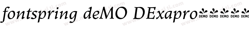 fontspring deMO DExapro字体转换